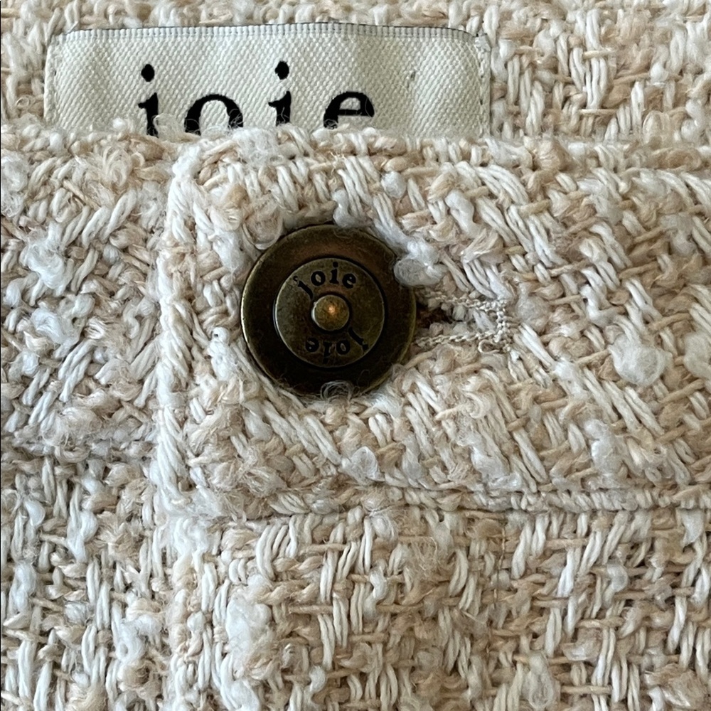 Joie Textured Nubby Mini Skirt Crème Brûlée hue- Size 4 - Picture 10 of 10
